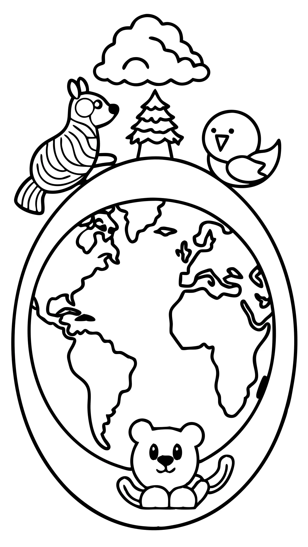 printable earth coloring pages